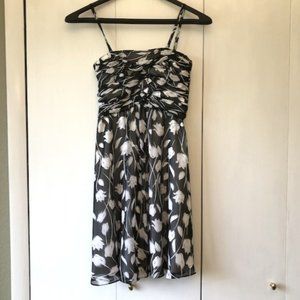 Black and White flower print dress